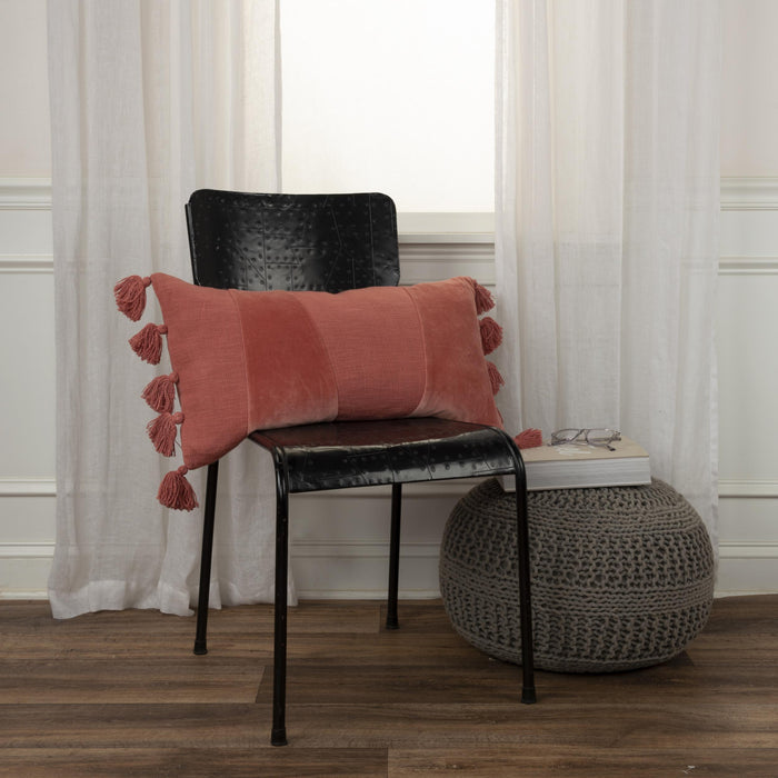 FUGLSANG LIGHT TERRA COTTA GEOMETRIC MODERN INDUSTRIAL THROW PILLOW