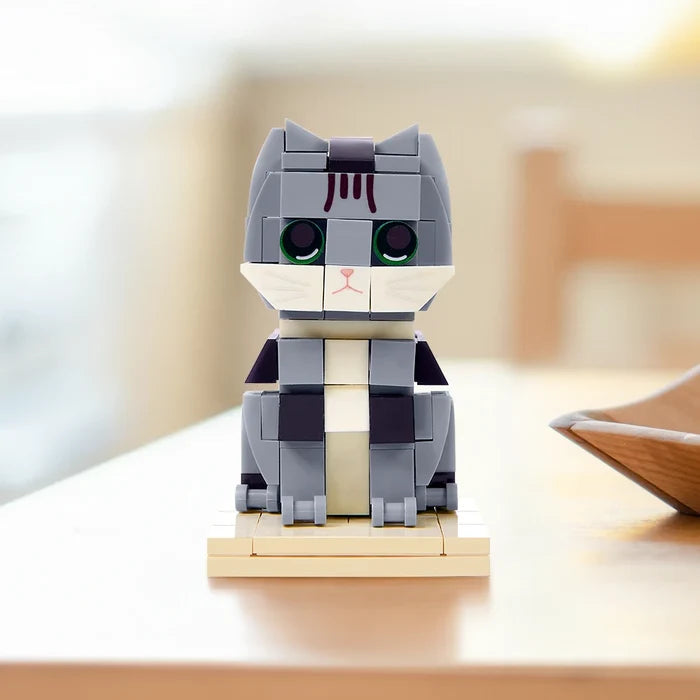 Pet Mom,Pet Dad,Pet Lovers,Cat Lovers,Cat Mom,Cat Dad,Love - Full Body Cat Keepsake - Personalized Brick Figure