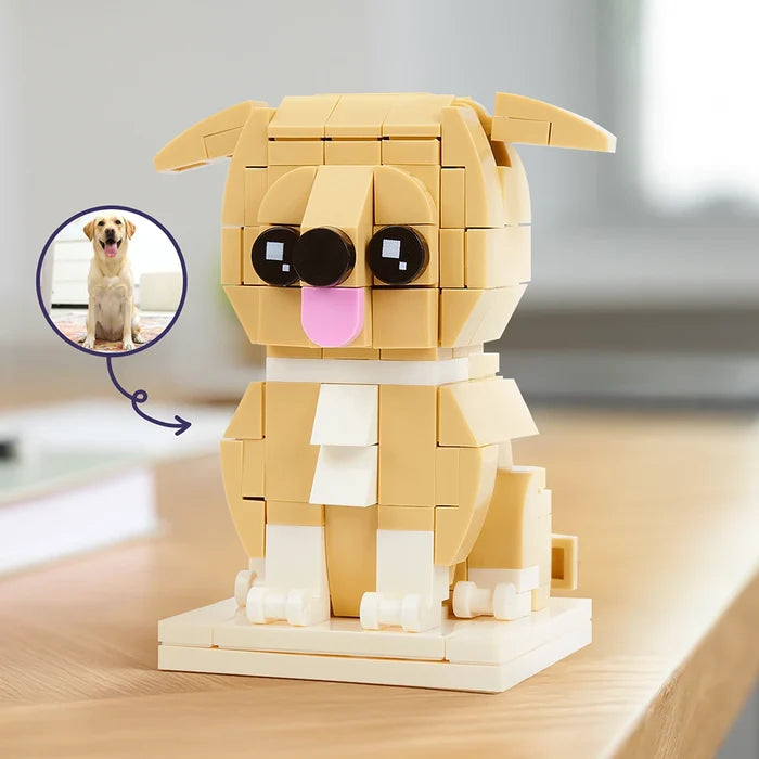 Dog Lovers,Dog Mom,Dog Dad,Pet Lovers,Pet Mom,Pet Dad,Love - Full Body Dog Keepsake - Personalized Brick Figure