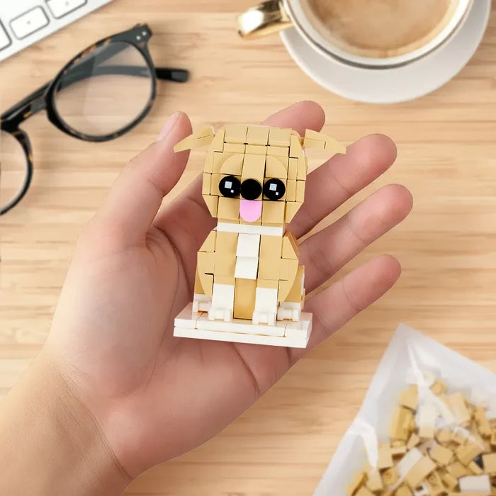 Dog Lovers,Dog Mom,Dog Dad,Pet Lovers,Pet Mom,Pet Dad,Love - Full Body Dog Keepsake - Personalized Brick Figure