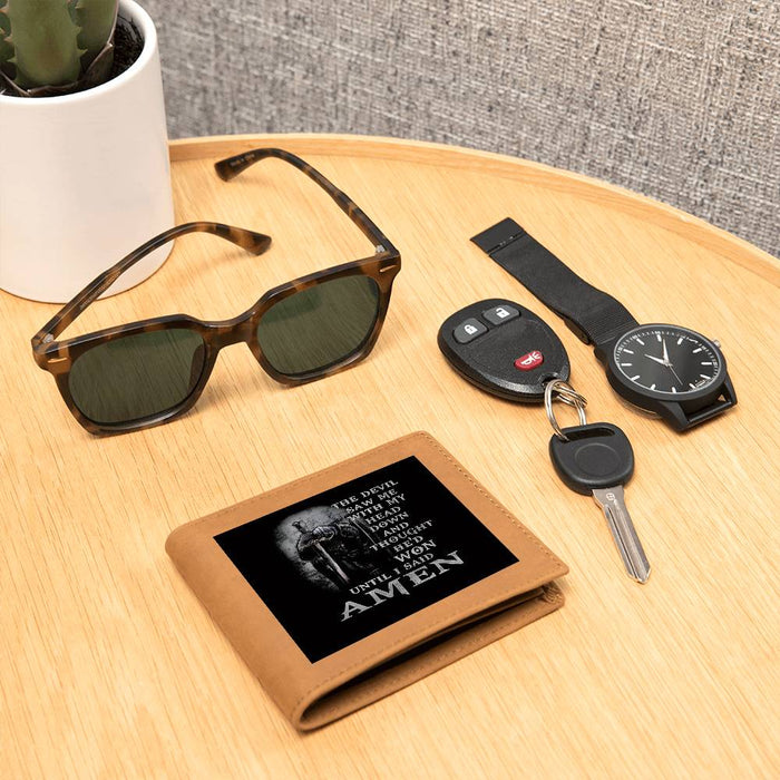Graphic Leather Wallet for Son - Inspirational Gift - Men's Wallet