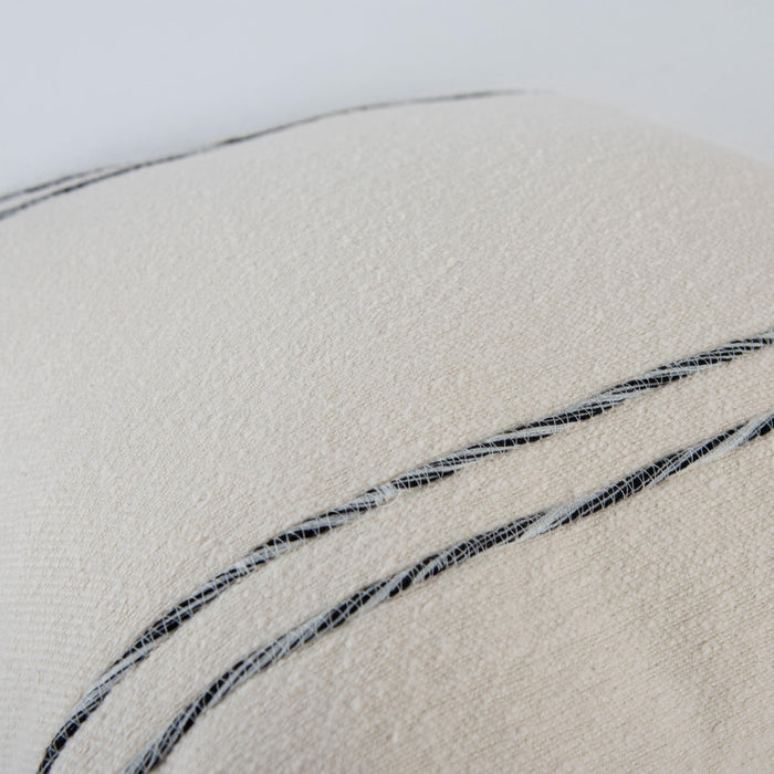 HØJBERG IVORY STRIPE MODERN CRAFT THROW PILLOW