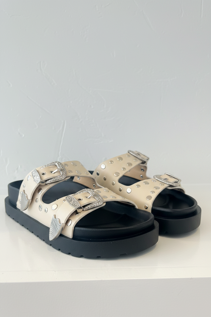 Jona Ivory Studded Sandal