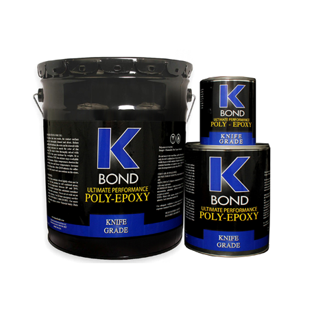 K-Bond POLY-EPOXY Vinyl Ester Blend Knife Grade Stone Adhesive — High-Strength, Clear (Quart)