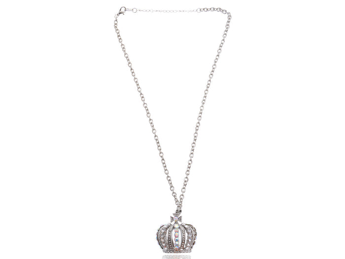 King Crown Bling Royal Aurora Chain Pendant Necklace - ALILANG.COM