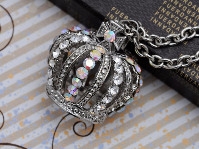 King Crown Bling Royal Aurora Chain Pendant Necklace - ALILANG.COM