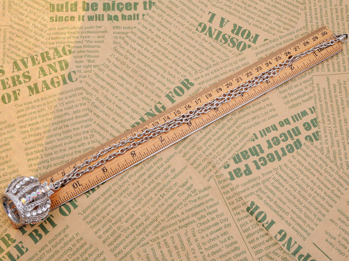 King Crown Bling Royal Aurora Chain Pendant Necklace - ALILANG.COM