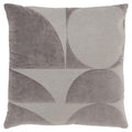 KORSGAARD LIGHT GREY  GEOMETRIC ART DECO THROW PILLOW