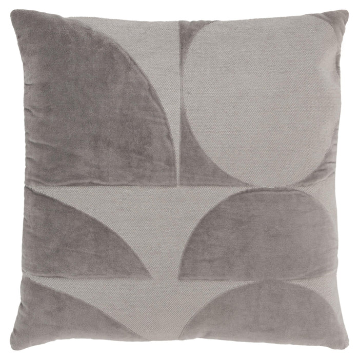 KORSGAARD LIGHT GREY  GEOMETRIC ART DECO THROW PILLOW
