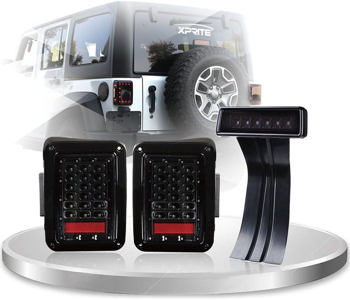 LED Tail Light w/Turn Signal & Brake Light Assembly for Jeep Wrangler JK JKU