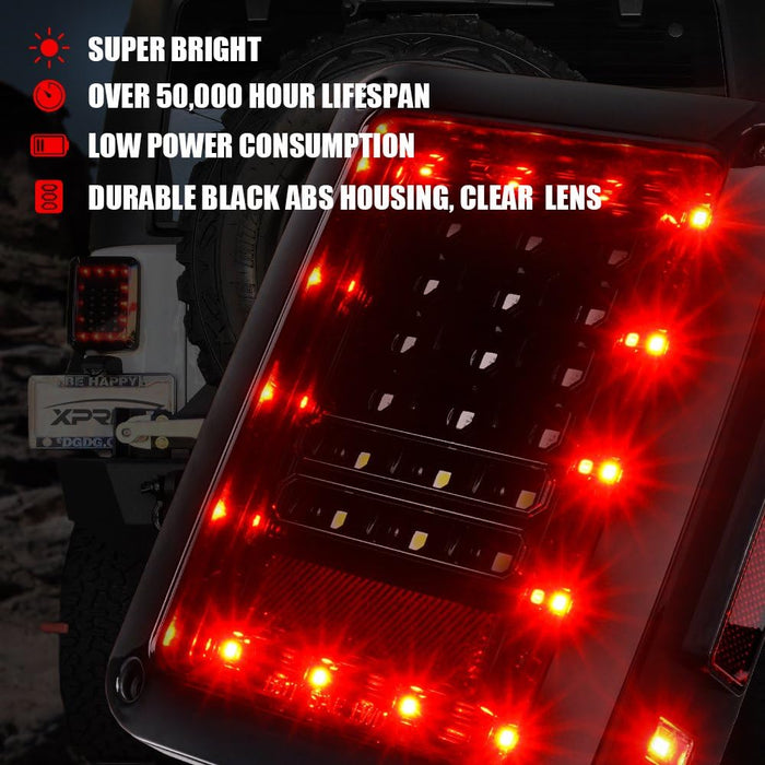 LED Tail Light w/Turn Signal & Brake Light Assembly for Jeep Wrangler JK JKU