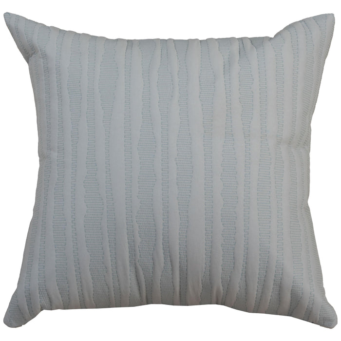LUNDQVIST LIGHT BLUE STRIPE MODERN INDUSTRIAL  THROW PILLOW