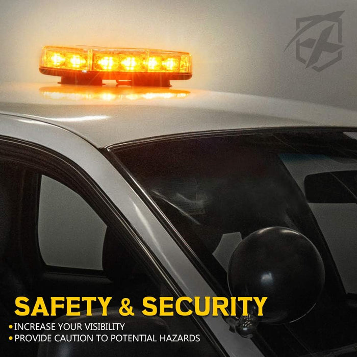 Magnetic LED Mini  Rooftop Strobe Light Bar – Emergency Warning Lights for Truck, Safety Vehicles | Blaze 2.0