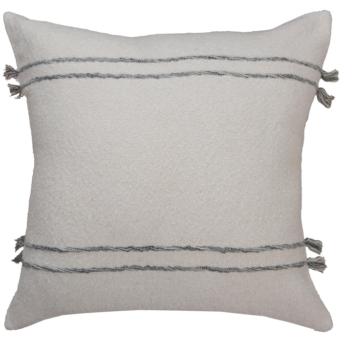 MAGNUSSON IVORY STRIPE MODERN CRAFT THROW PILLOW