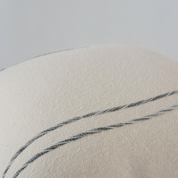MAGNUSSON IVORY STRIPE MODERN CRAFT THROW PILLOW