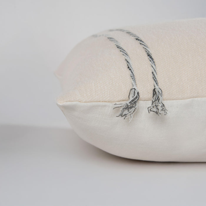 MAGNUSSON IVORY STRIPE MODERN CRAFT THROW PILLOW