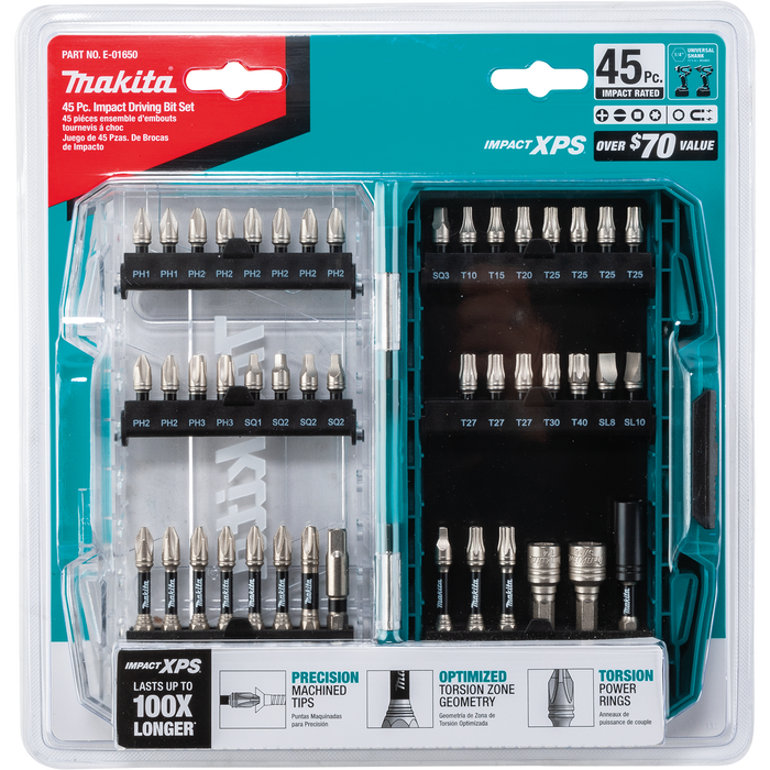 Makita Impact XPS 45 Pc. Impact Bit Set (E-01650) - close-up detail