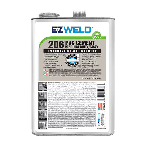 Medium Body PVC Cement - Gray (1 Gal) E-Z WELD