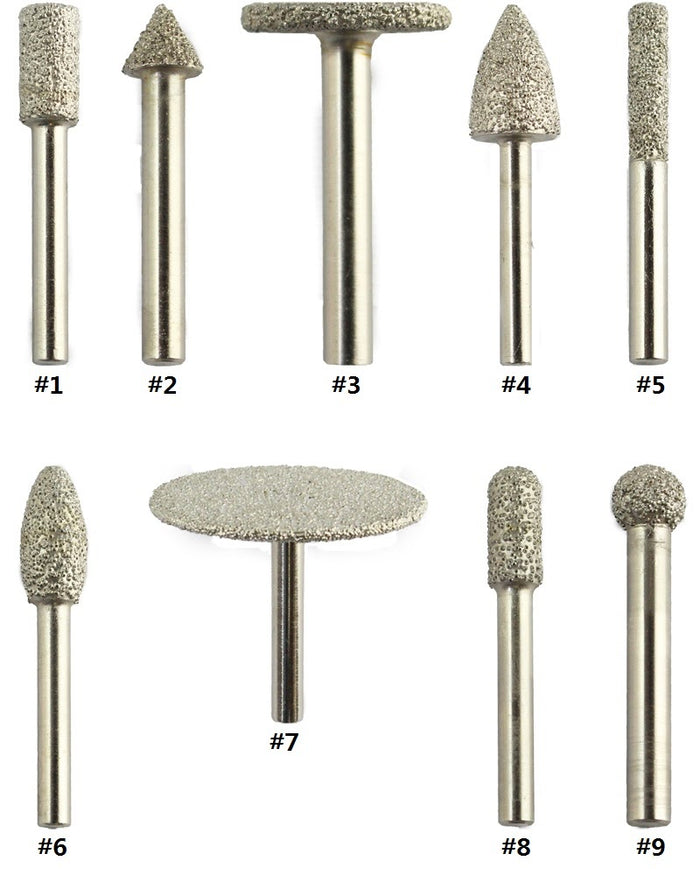 Ocean Diamond APEXX Brazed Dremel Bits for Stone Detail Work