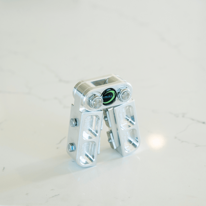 Omni Cubed Sink Hole Saver Angle Bracket  Multi-Angle Rail Connector - side view