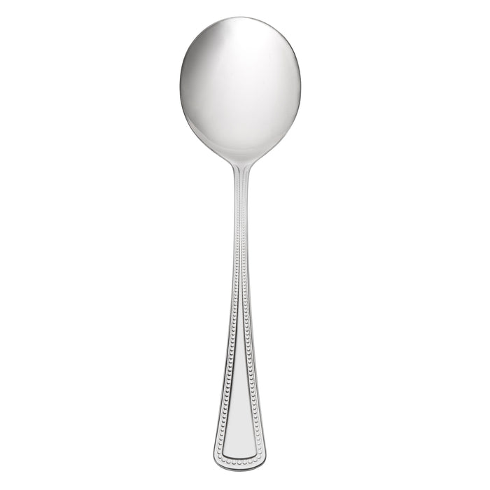 Oneida 2544SBLF Needlepoint 5 3/4" 18/8 Stainless Steel Extra Heavy Weight Bouillon Spoon - 12/Pack