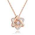 Personalized Projection Six Star Photo Necklace Rose Gold Necklace Name Necklace