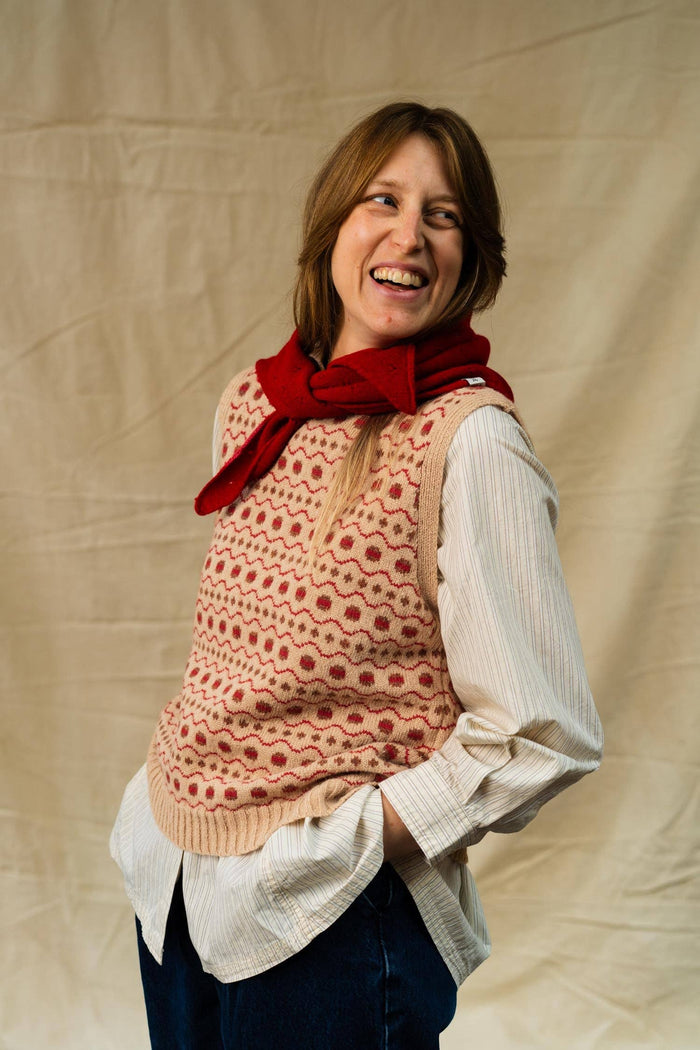 Pointelle Neckerchief | Poppy Red