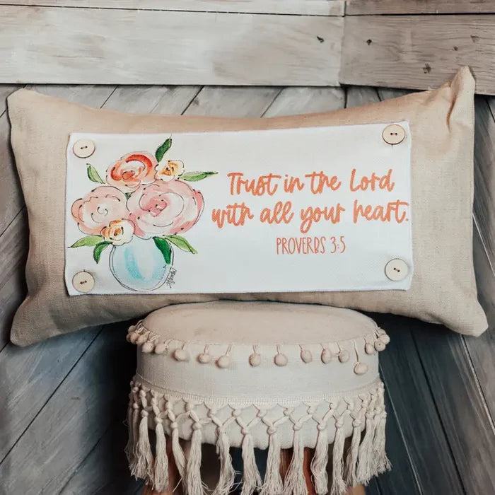 "Proverbs 3:5" Lumbar Pillow Swap