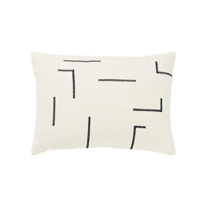 REIMER IVORY GEOMETRIC GLAM THROW PILLOW