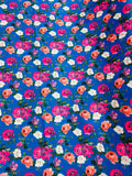 Royal Blue Garden Stretch Satin