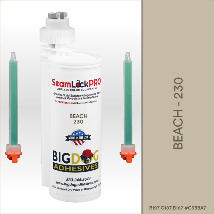 SeamLock PRO Beach Stone Color Adhesive Cartridge  Dripless SL9230