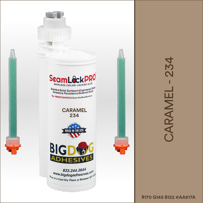 SeamLock PRO Caramel Stone Color Adhesive Cartridge  Dripless SL9234