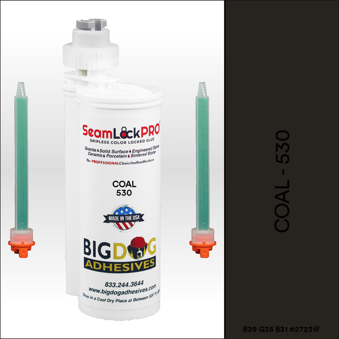 SeamLock PRO Coal Stone Color Adhesive Cartridge  Dripless SL9530
