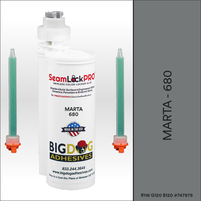 SeamLock PRO Marta Stone Color Adhesive Cartridge  Dripless SL9680