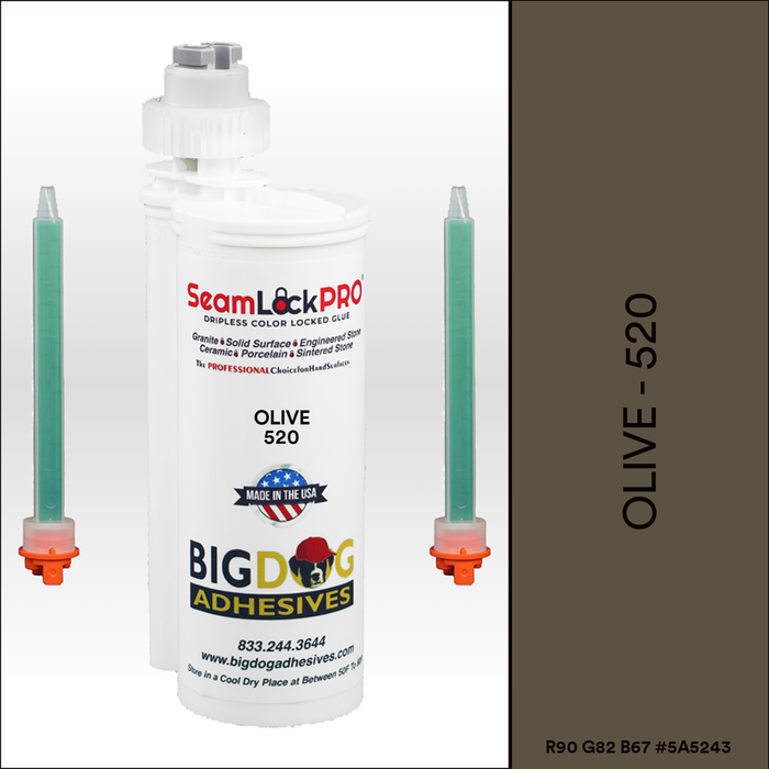 SeamLock PRO Olive Stone Color Adhesive Cartridge  Dripless SL9520