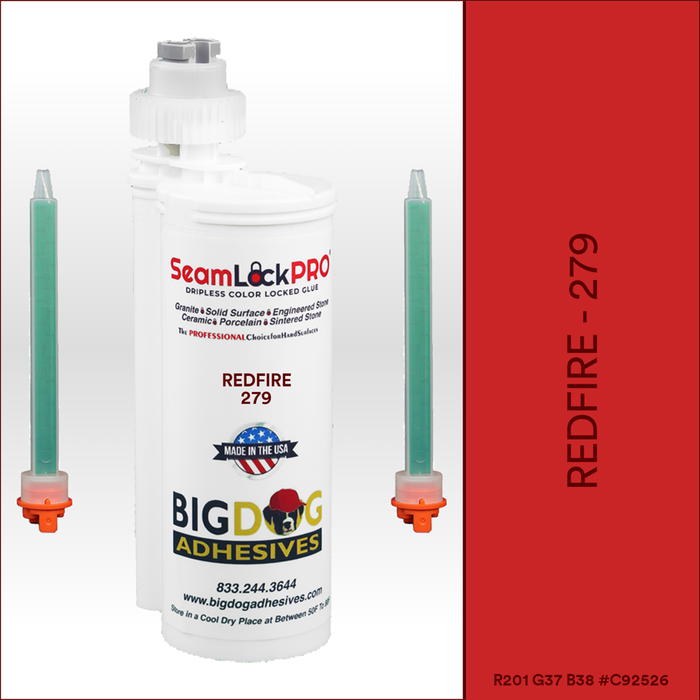 SeamLock PRO RedFire Stone Color Adhesive Cartridge  Dripless SL9279
