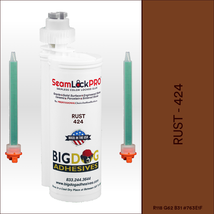 SeamLock PRO Rust Stone Color Adhesive Cartridge  Dripless SL9424