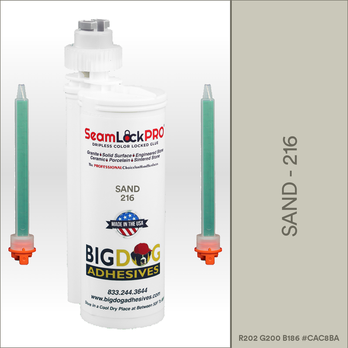 SeamLock PRO Sand Stone Color Adhesive Cartridge  Dripless SL9216