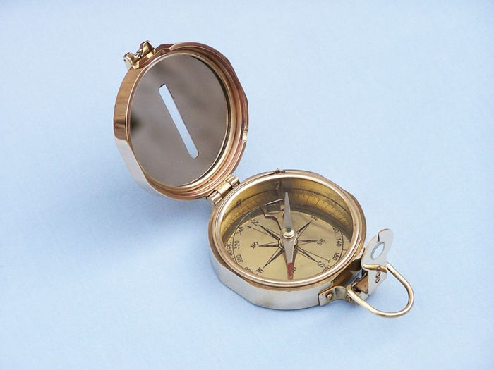 Solid Brass Clinometer Compass 4"