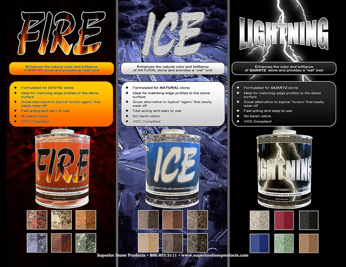 Superior LIGHTNING Instant Color Enhancer For Engineered QUARTZ - close-up detail