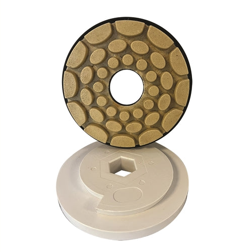 Tenax 5 Auto Edge Inline Polishing Wheel  Hook and Loop Connection - dimensions
