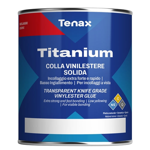 Tenax Titanium Transparent Knife Grade Vinylester Glue - 1 Gallon - side view