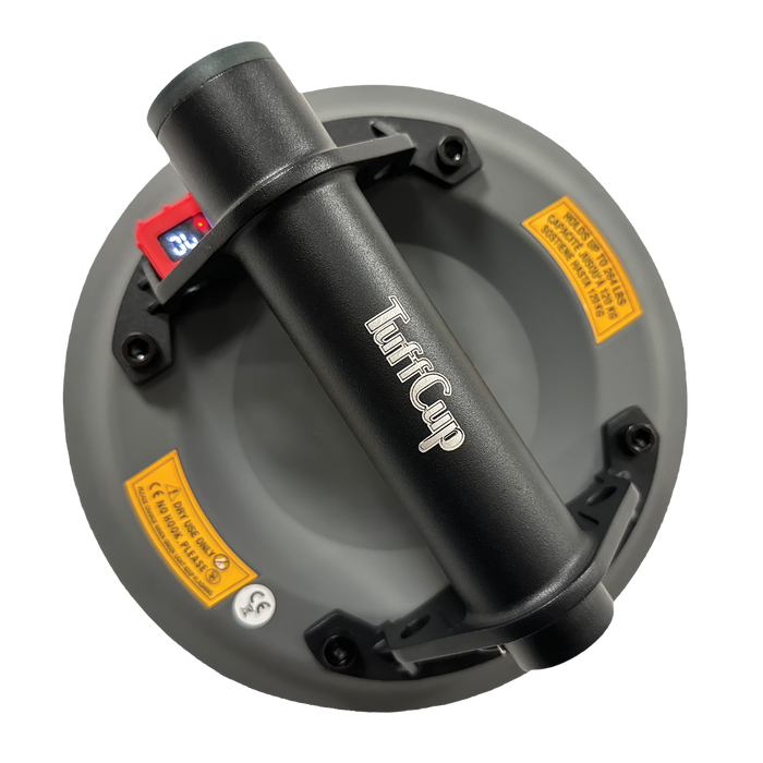 Tenax TuffCup Titan 8" LED Battery-Powered Vacuum Cup — Heavy-Duty Electric Suction Lifter
