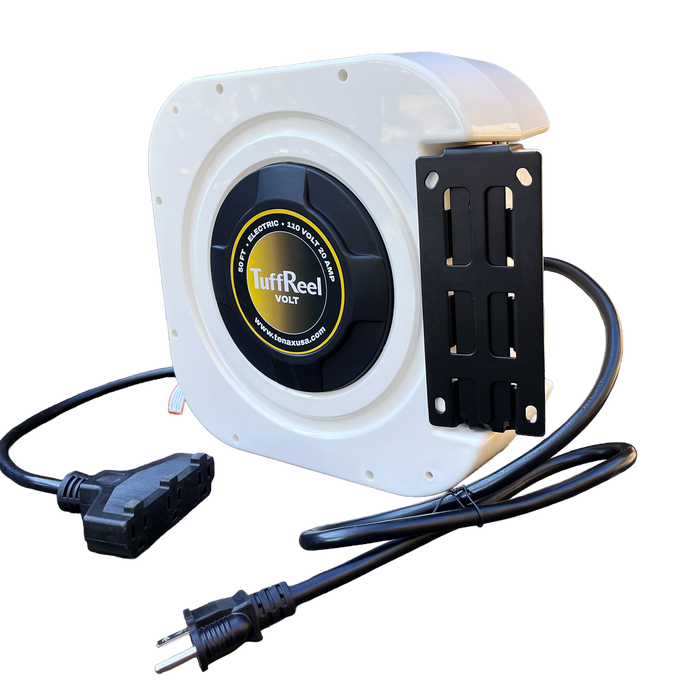 Tenax TuffReel Volt 50 FT Retractable Electric Cord Reel for Stone Fabrication Shops