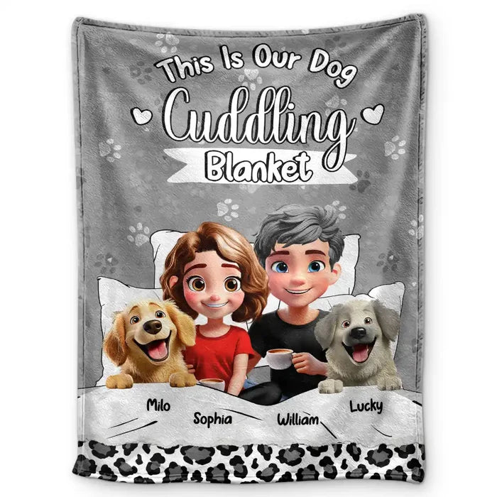 Gift For Couples,Gift For Husband,Gift For Wife,Gift For Boyfriend,Gift For Girlfriend,Dog Lovers,Dog Mom,Dog Dad,Dog Couple,Pet Lovers,Pet Mom,Pet Dad,Pet Couple,Love - Our Dog Cuddling Blanket - Personalized Fleece Blanket, Sherpa Blanket