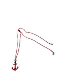 Thread Red Anchor Necklace