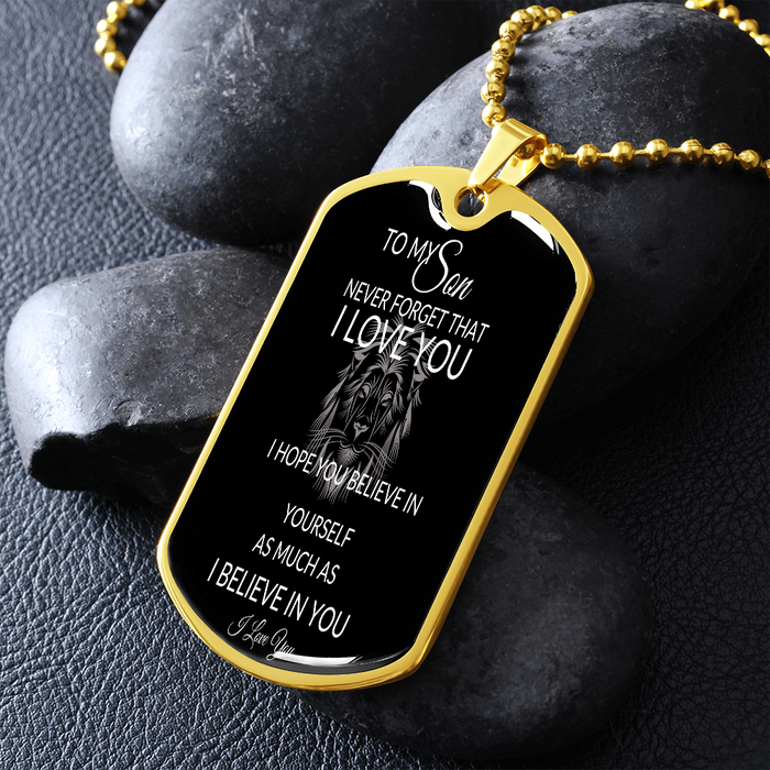 To My SON-Military Dog Tag
