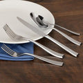 Walco 8307 Baypoint 7 5/8" 18/0 Stainless Steel Heavy Weight Dessert Spoon - 12/Pack