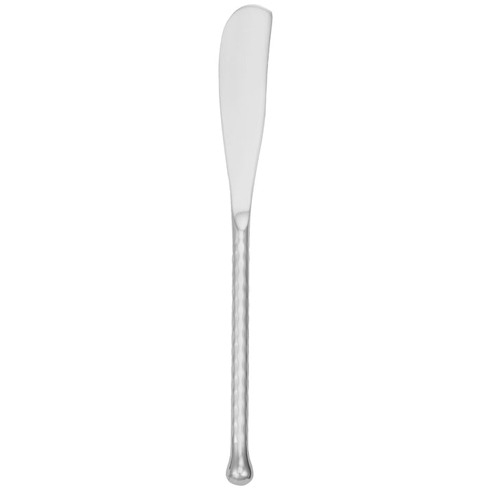 Walco RIP11 Riptide 8 5/8" 18/10 Stainless Steel Extra Heavy Weight Solid Handle Butter Knife - 12/Pack
