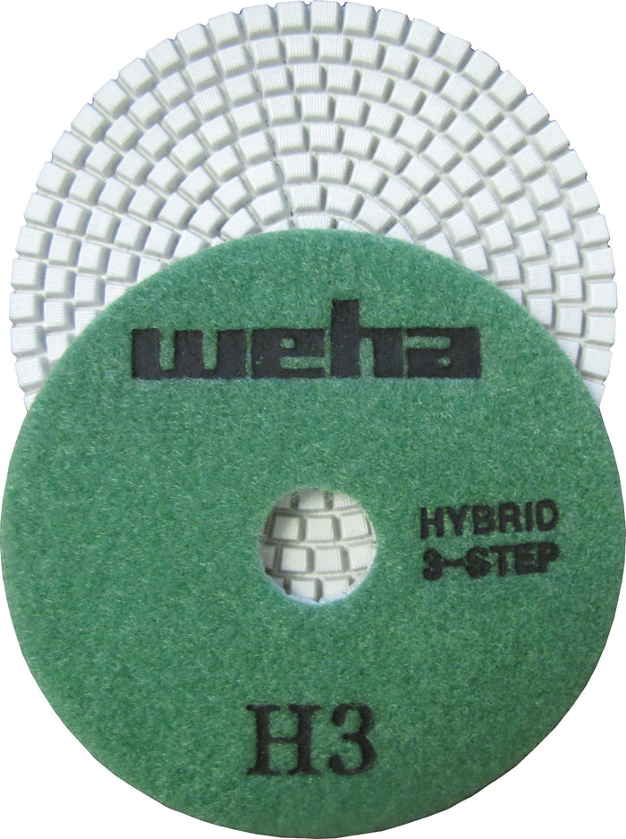 Weha 3 Step Hybrid Diamond Polishing Pads - 3 inch